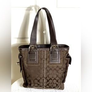 COACH💥VINTAGE~LIMITED EDITION💥Signature Brown Canvas Tote